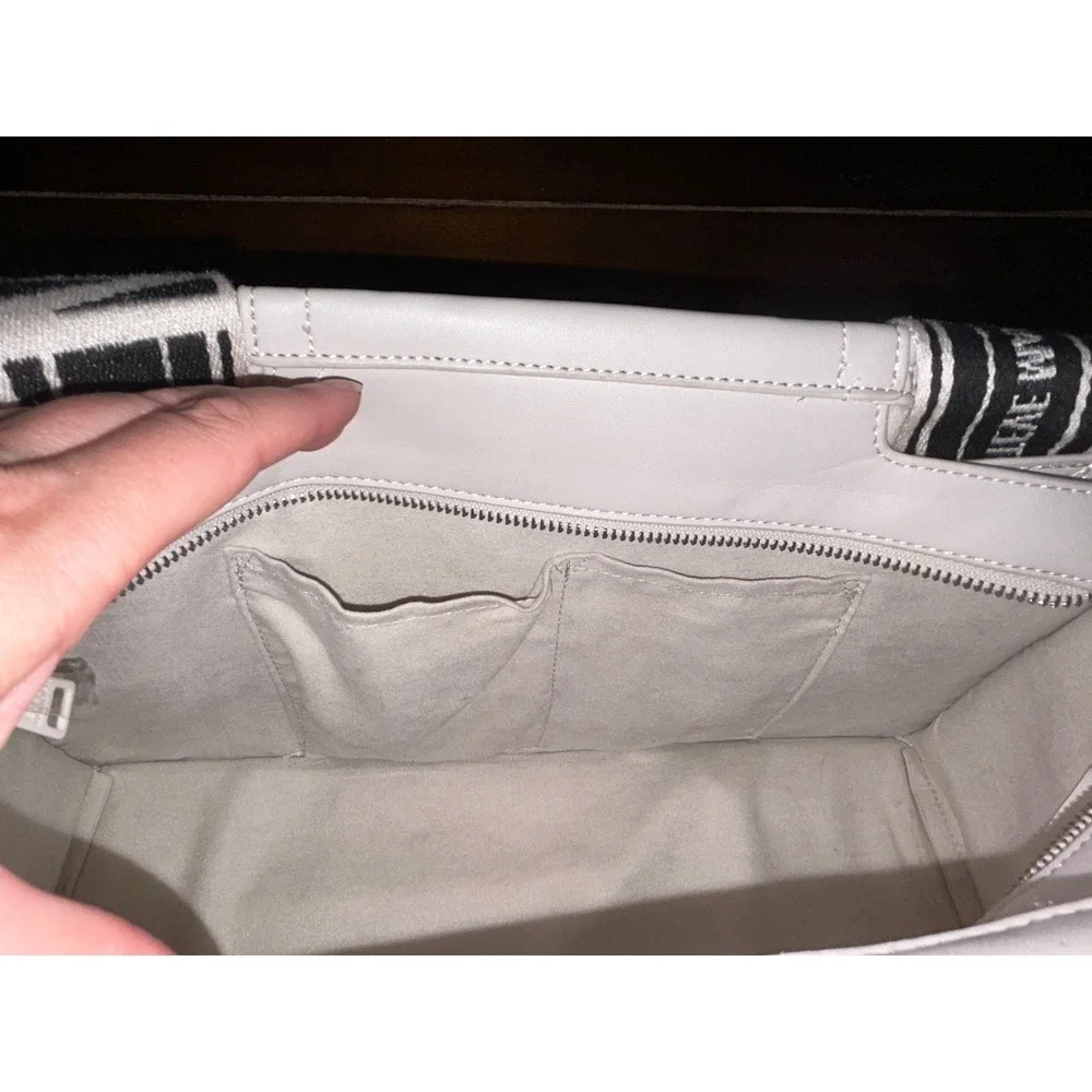 Steve Madden White Quilted Satchel Bag Top Handle‎ Shoulder Strap Purse